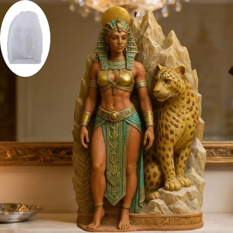 Egypt Lady Statue Silicone Molds For Making Soap Home Decoration Zpaxo