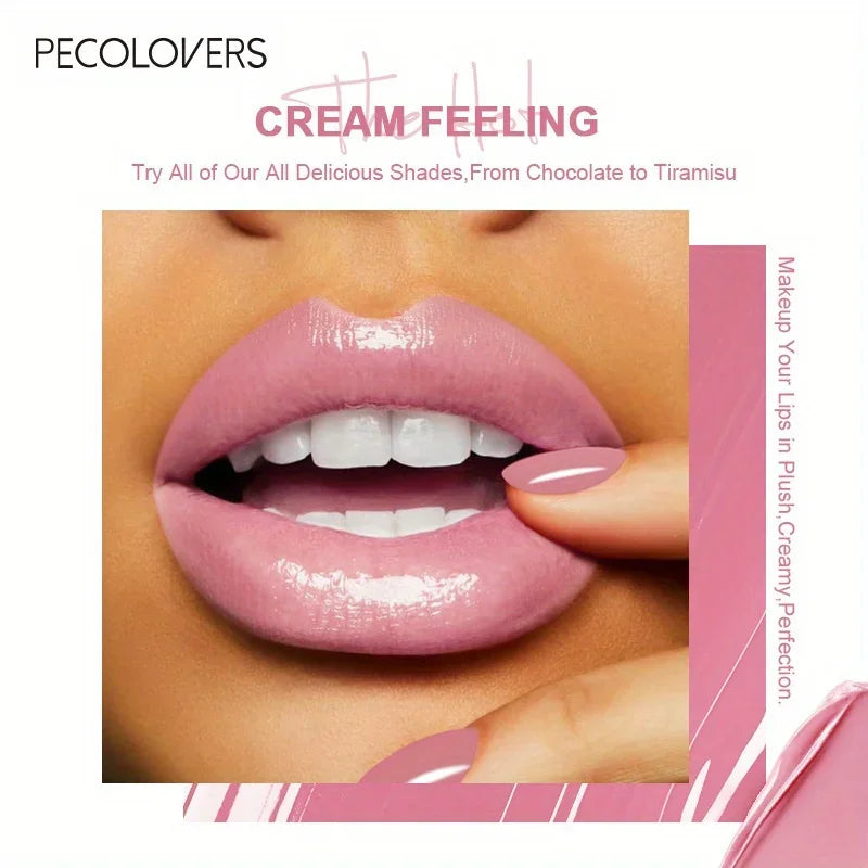 Sexy Red Nude Lipstick Waterproof Long Lasting Non-fade Matte Velvet Lip Glaze Non-stick Cup Lip Tint Women Makeup Zpaxo