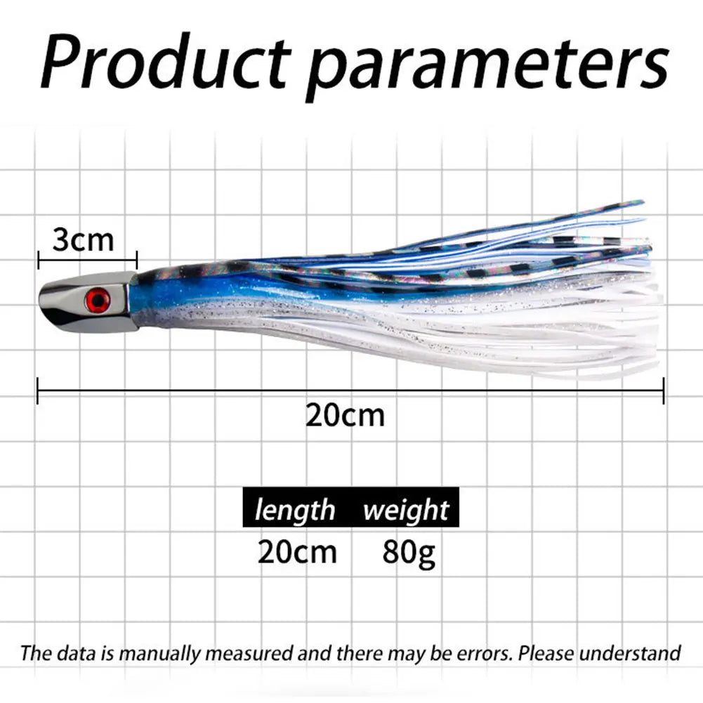 Sea Fishing Lure Copper Head Octopus Big Game Drag Marlin Tuna