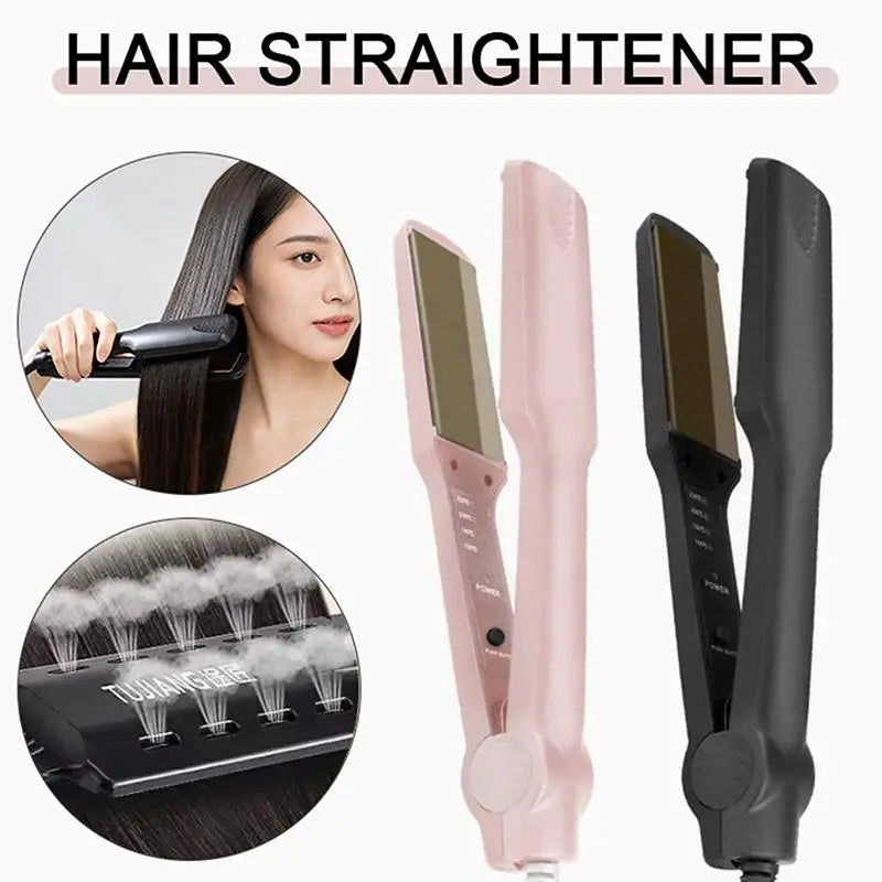 2-in-1 Ceramic Hair Straightener & Curling Iron | 4 Heat Settings