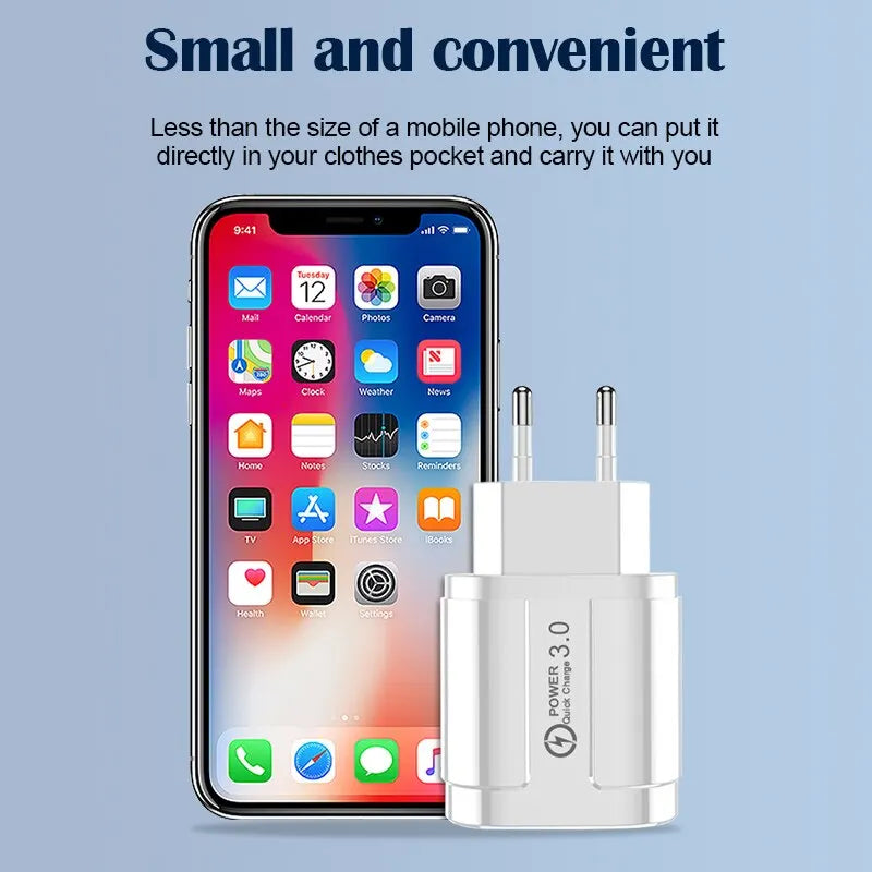 USB Charger Quick Charge 3 0 Fast Charging 4 Ports Wall Phone Adapter