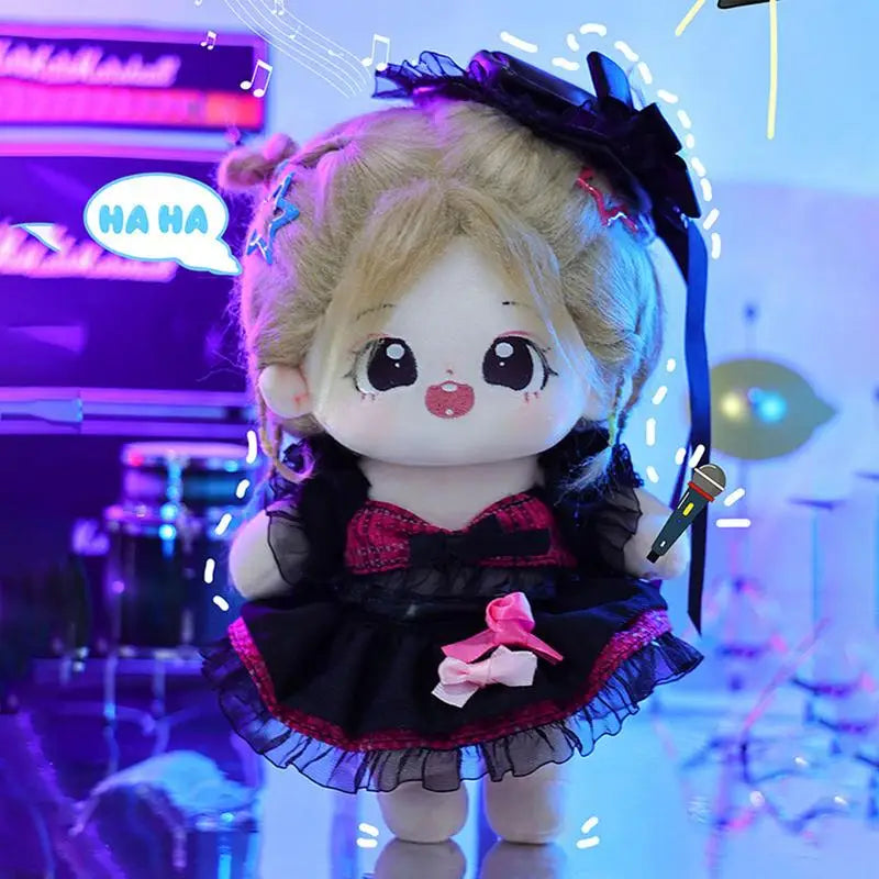 Dress Up Girl Plushie Funny Anime Themed Stuffed Toys 7.87 Inches Plushie Doll Indoor Home Decor For Living Room Bedroom Zpaxo