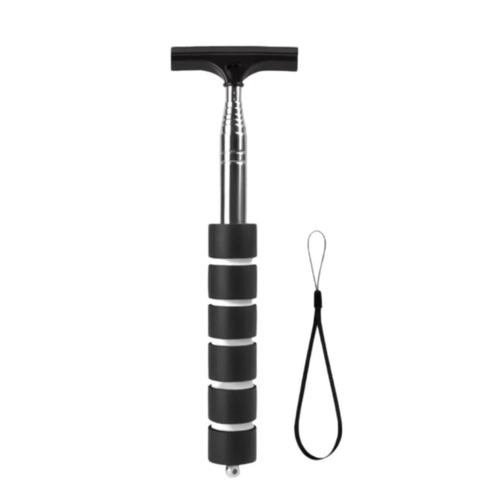 Stainless Steel Car Rearview Mirror Wiper Telescopic Retractable Zpaxo Black