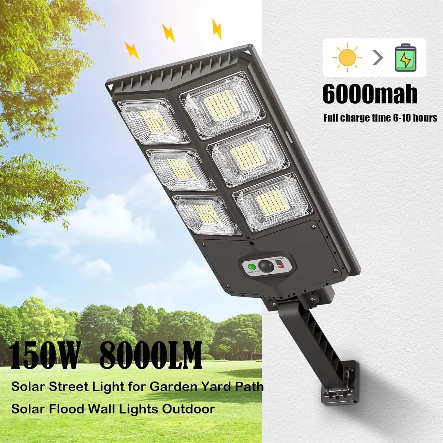 Outdoor Solar Street Light 504/336/240 LEDs High Power with Sensor Remote Control Wall Flood Light for Yard Garage Garden Zpaxo