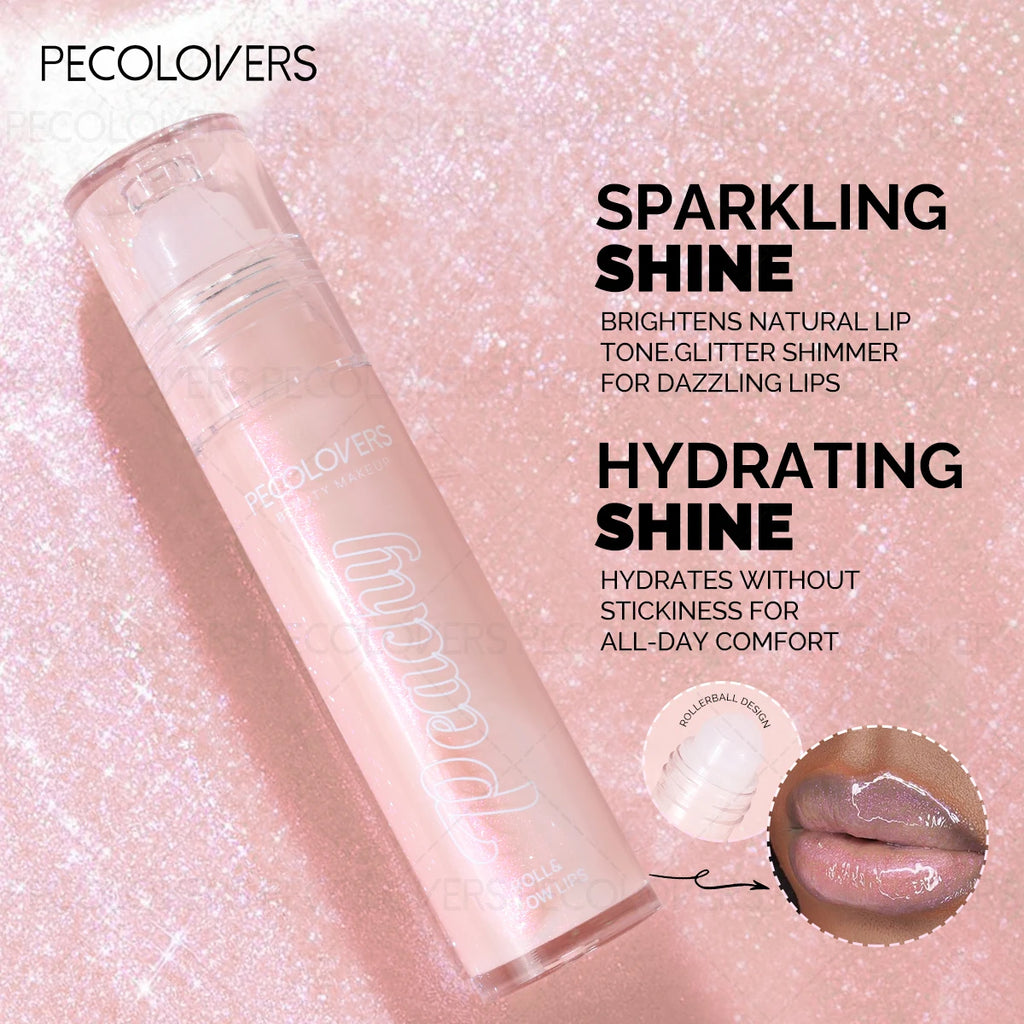 1PC Fruity Moisturizing Jelly Lip Oil - Roll-on Design, Long-lasting Shine and Natural Finish, Mild Formula,Prevents Dry Lips Zpaxo