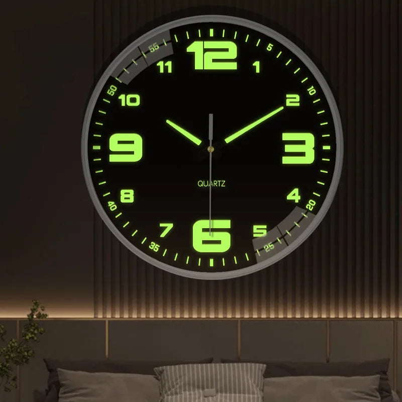 Luminous Wall Clock Mute Simple Decorative No Punch Home Decor Living