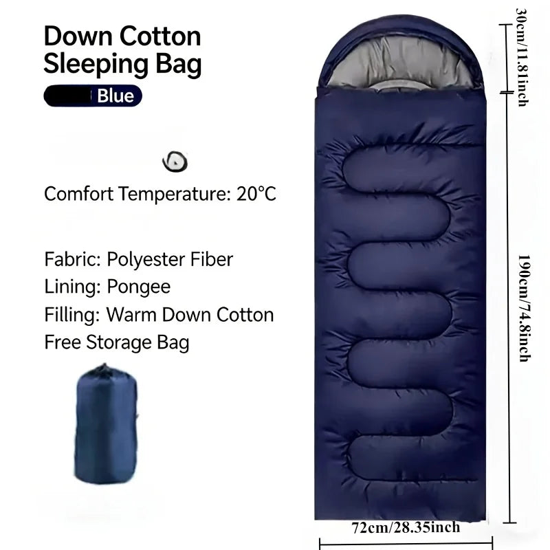 Camping Sleeping Bag Adults Portable Lightweight Warm All-weather Zpaxo