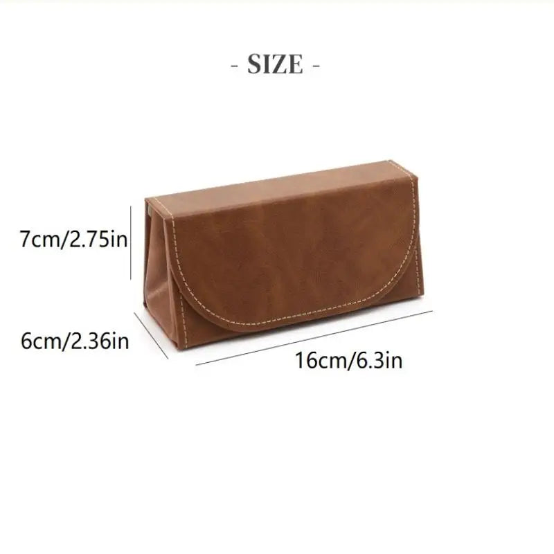 Premium PU Large Capacity Men's Eyeglass Case Shockproof Portable Zpaxo