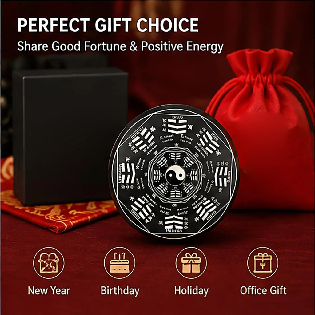 Fingertip Toys Auspicious Symbol Fingertip Compass Chinese Traditional Gyroscope Toy For Stress Mood Focus Adult Kid Teen Desk Zpaxo