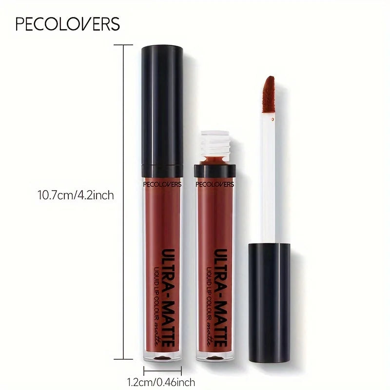 1PC Long-Lasting Matte Lip Gloss Velvet High Pigmented Matte Lip Glaze Liquid Lipstick Daily Party Eye Makeup (12 Colors) Zpaxo