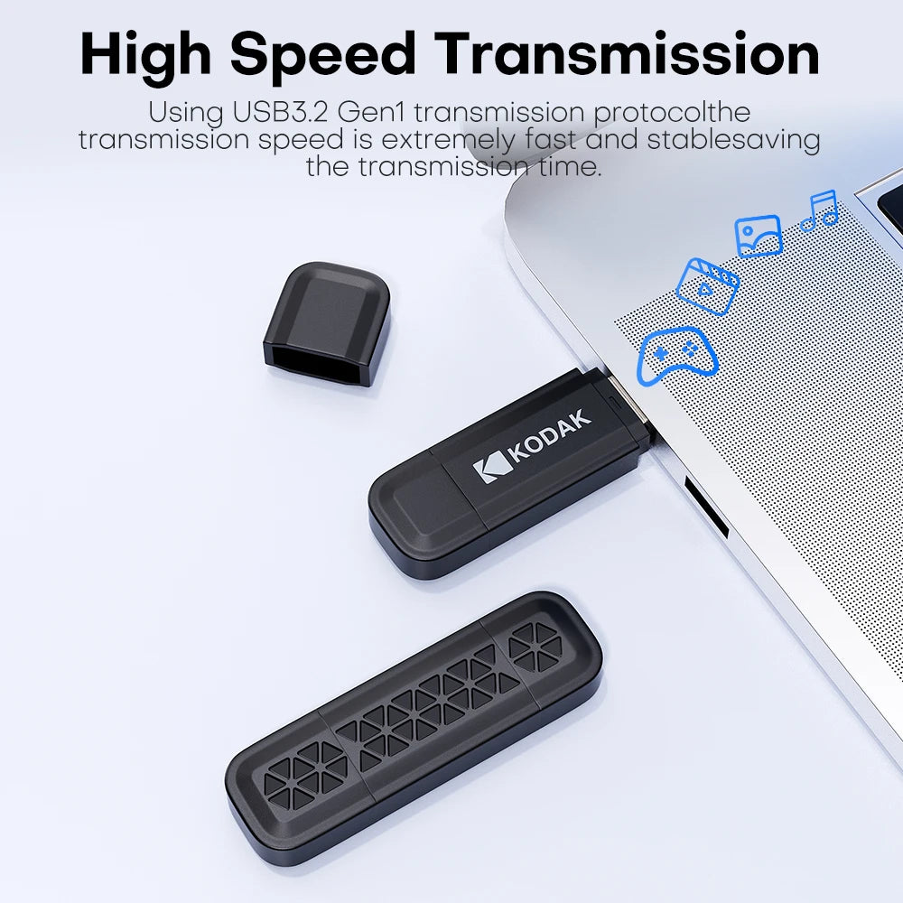 KODAK K143D USB 3.2 & Type-C Flash Drive 128GB 64GB 32GB OTG High Speed Pen Drive Memory Stick for Phone Computer Zpaxo