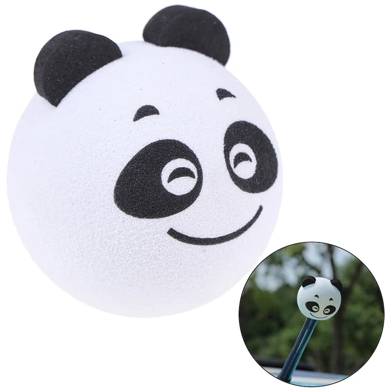 Cute Panda Car Antenna Aerial Ball EVA Topper Truck SUV Pen Decor Toy Zpaxo
