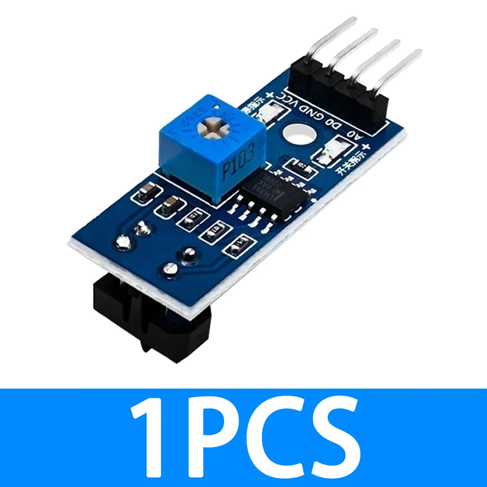 ‌TCRT5000 IR Reflective Sensor Module (3.3V-5V) 1-Channel Obstacle Avoidance & Line Tracking with Adjustable Sensor for arduino Zpaxo 1PCS Blue