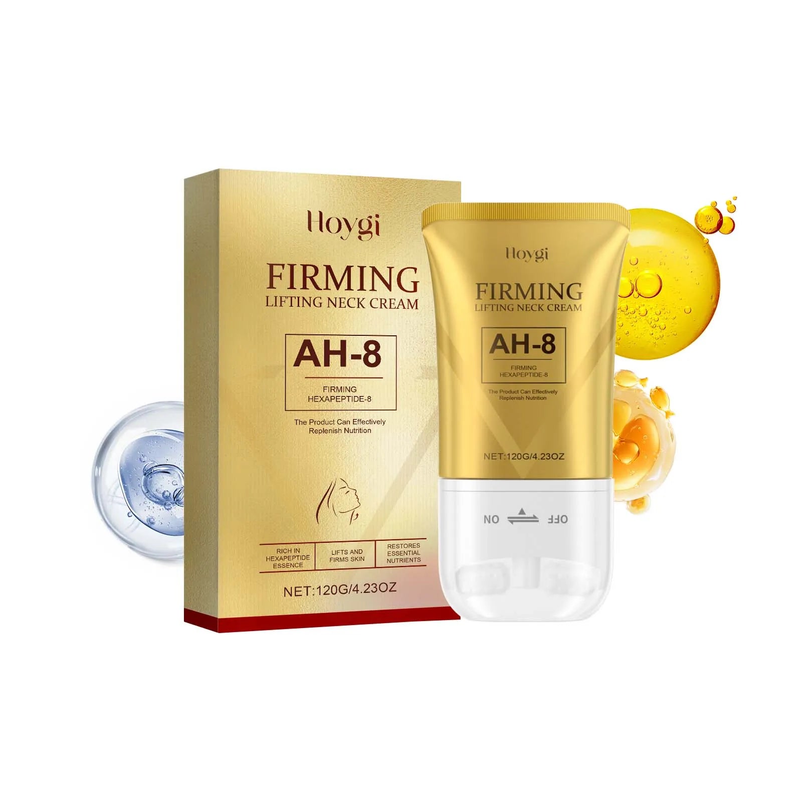 Hoygi AH-8 Neck Firming Roller Cream – Anti-Aging & Lifting Neck Firming Cream Zpaxo 120g Boxed