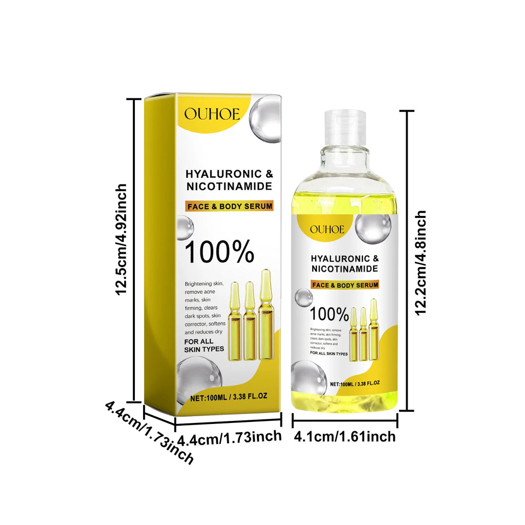 Hyaluronic Acid Facial Serum Moisturizing Smoothing Repair Skin Nicotinamide Brightening Skin Care Lift Firm Face Body Essence Zpaxo