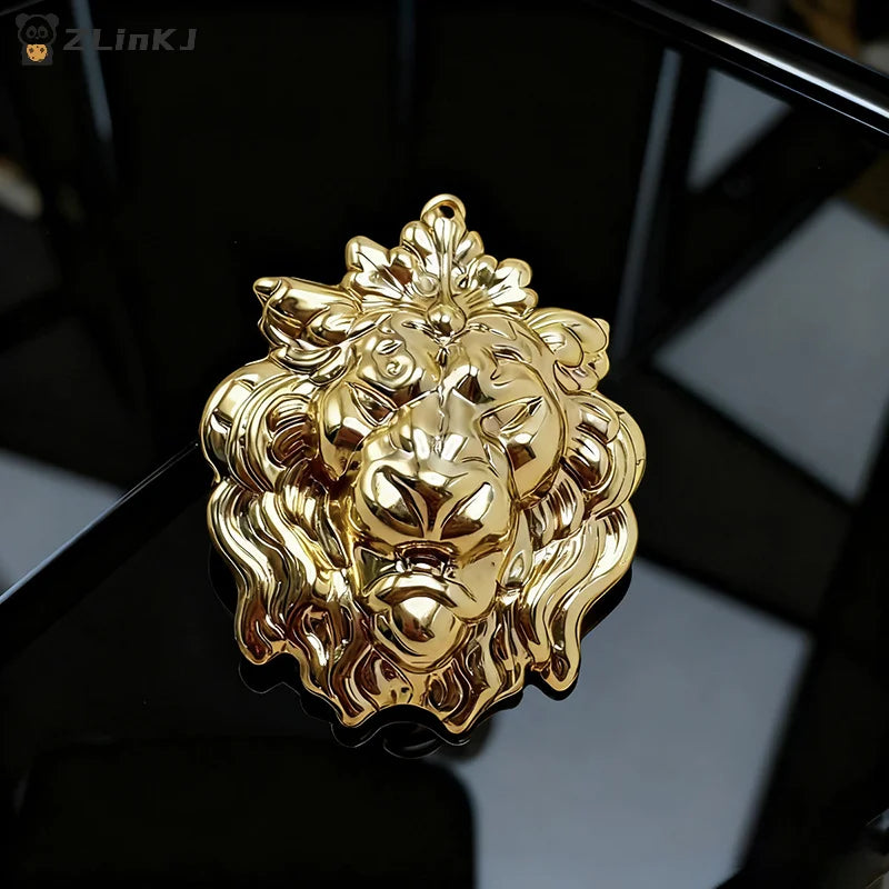 Lion Head Brooch Pin Western Women's Accessory Jackets Dresses Zpaxo
