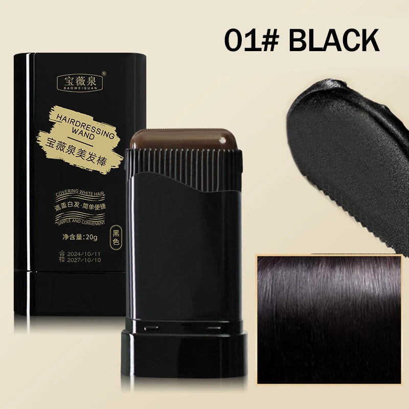Temporary Hair Stick Long-lasting Fast Cover Easy Apply Beard Dye Zpaxo black
