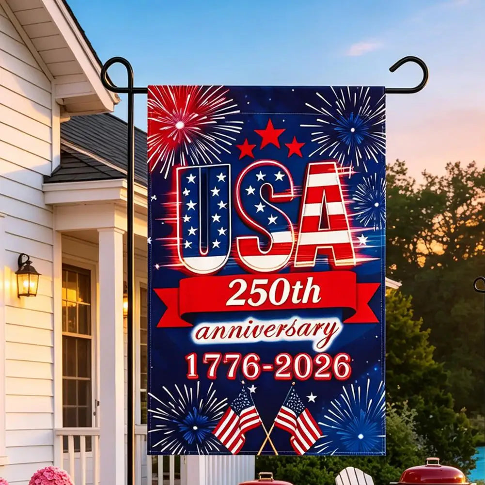 250th USA Anniversary Garden Flag 1776-2026 | Patriotic Yard Decor Patriotic Garden Flag Zpaxo