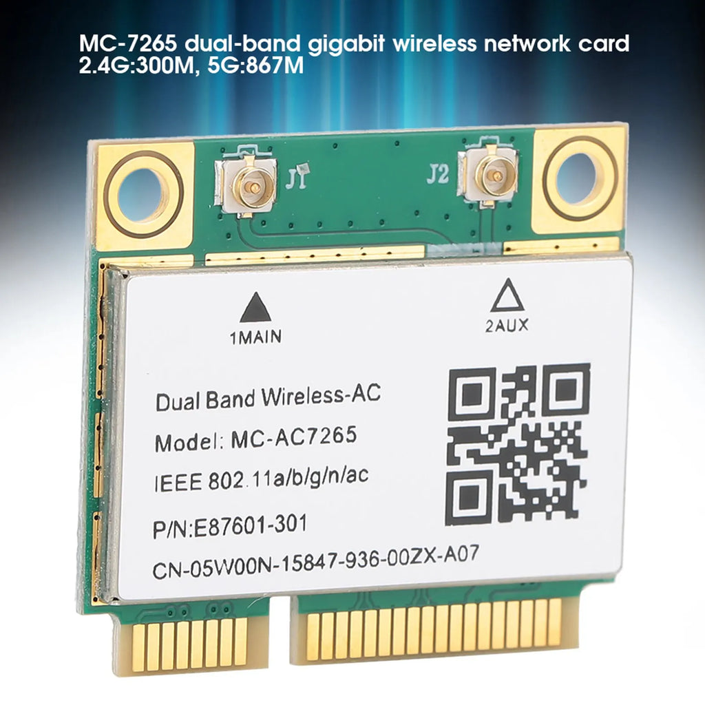 Network Card Mini PCI E Gigabit Dual Band Bluetooth 4 2 Wireless Wifi