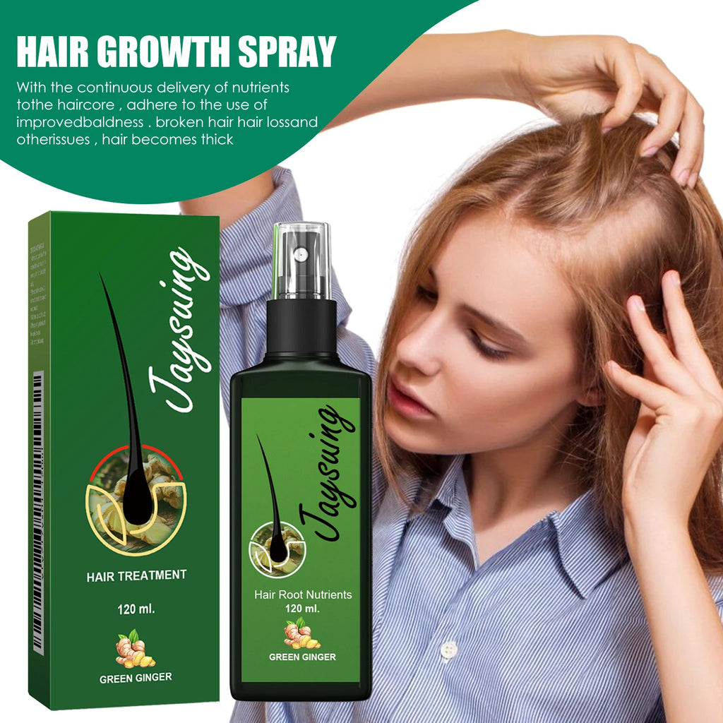 Ginger Hair Growth Spray | Anti-Baldness Scalp Treatment Serum Hair Growth Spray Zpaxo 30ml