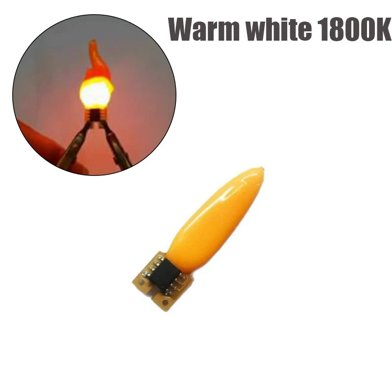 1Pcs DC3V 1800K Warm White Birthday Party Camping Light Bulb Flash Candle Flame Light LED Alien Decorative Light Accessories Zpaxo