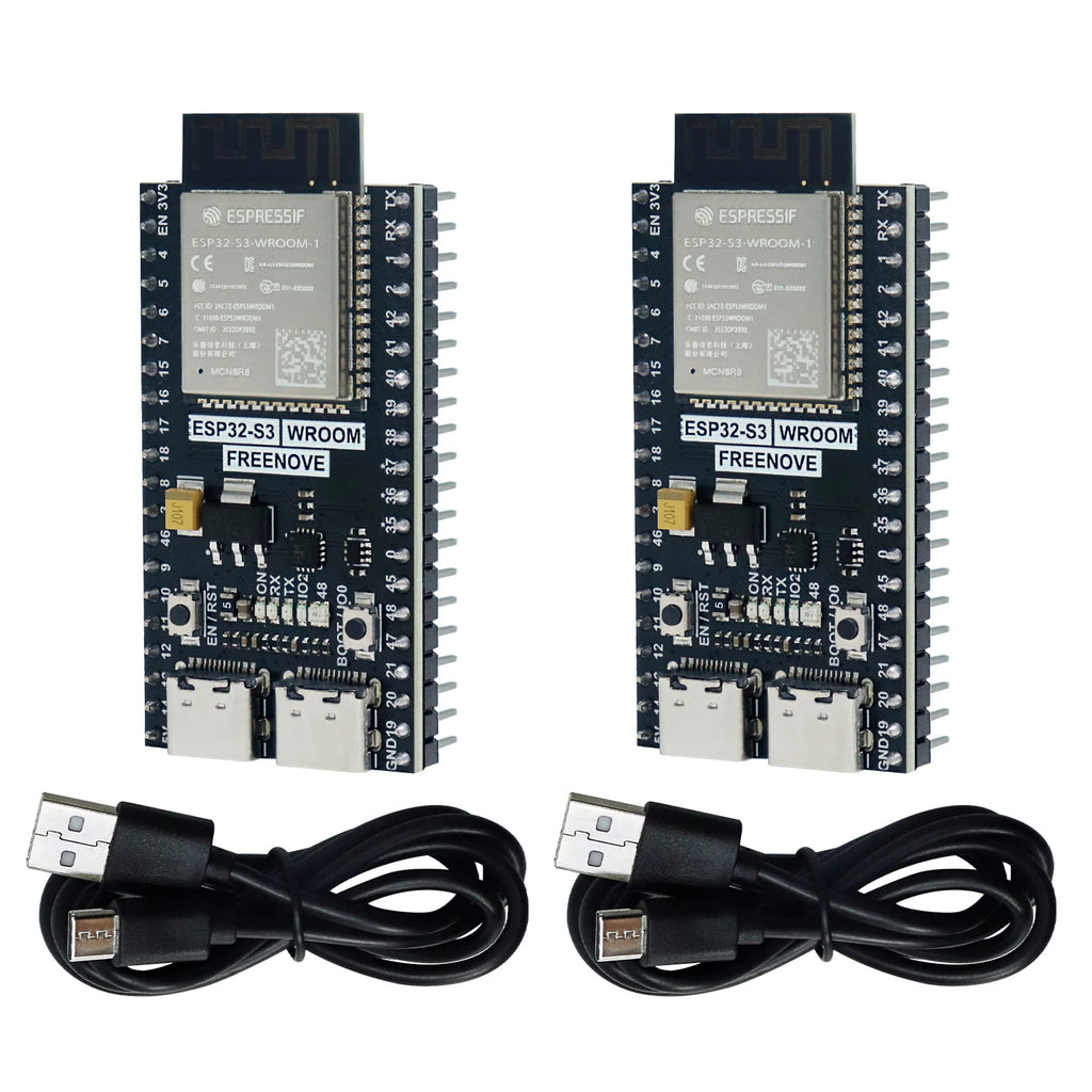 ESP32-S3 Wireless Development Kit From Freenove 240MHz Dual Core Chip C Python Demo Programs For Beginner Coding Projects Zpaxo 8 MB Flash 2 Pack