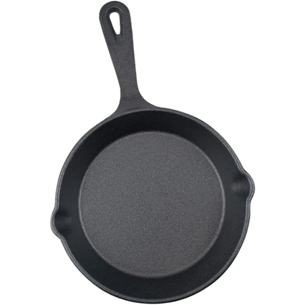 Cast Iron Skillet Frying Pan Pre-seasoned Black Non-stick Mini