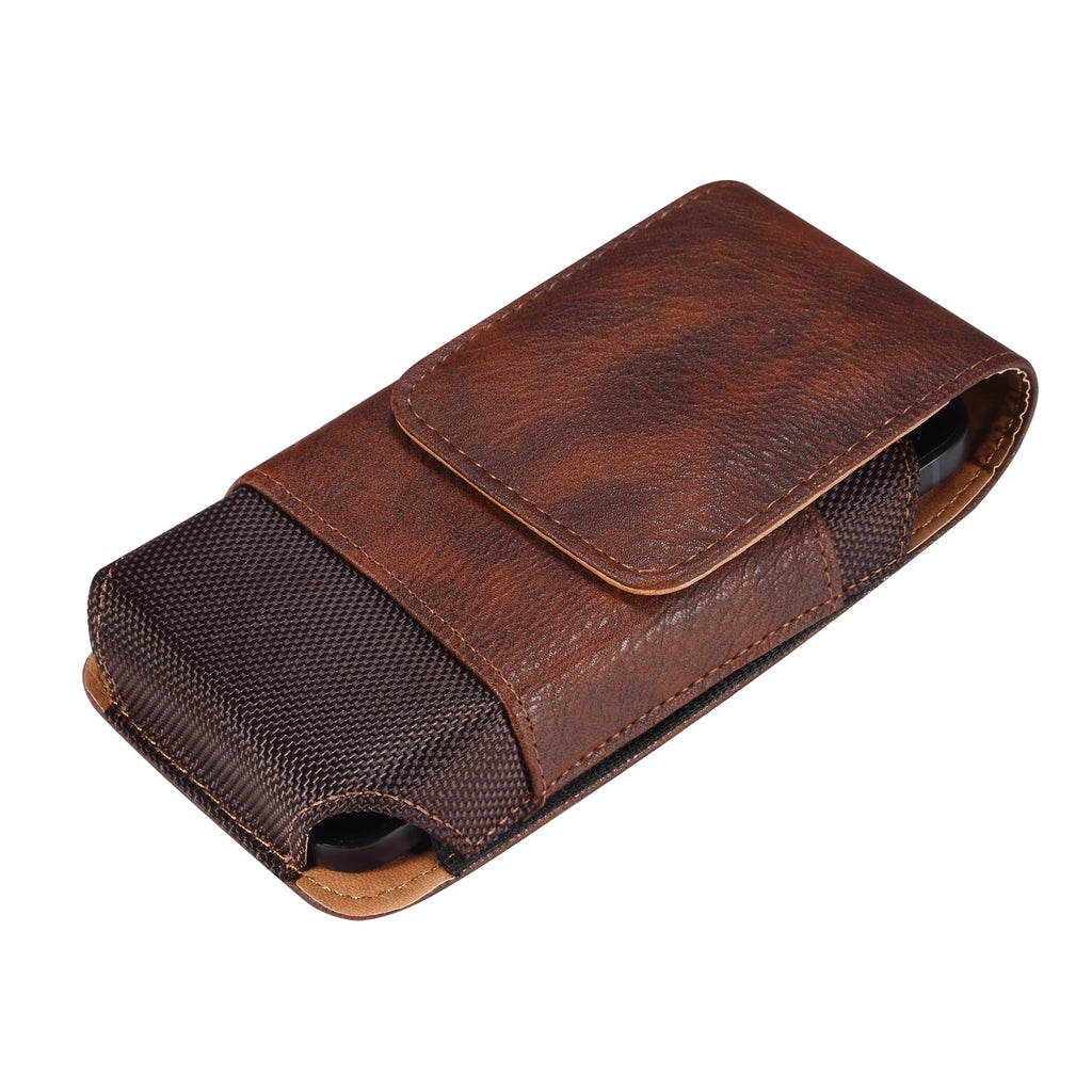 Universal Leather Men Waist Bag Mobile Phone Holster Pouch Iphone