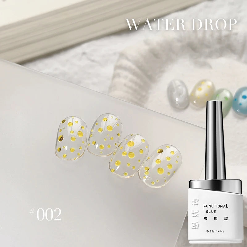 Spring Summer Droplet Seal Gel Nail Polish 3D Clear Versatile Water Zpaxo B02