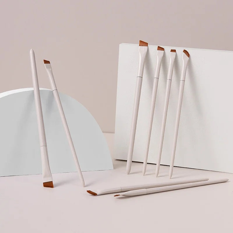 1/3/7/9pcs White Upgrade Blade Eyeliner Brush Eye Makeup Brushes Set Ultra Thin Fine Angle Flat Eyebrow Precise Detail Brush Zpaxo