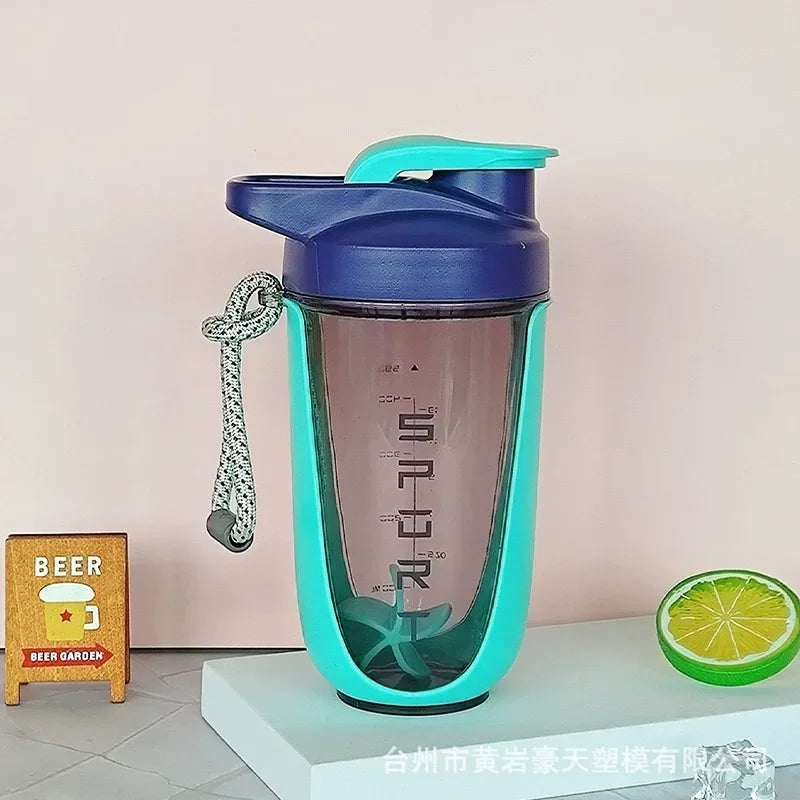 Hot Sale 590ML Protein Powder Milk Shake Cup Sports Shake Cup Office Girl Portable Handheld Water Cup with Lifting Rope Zpaxo 05