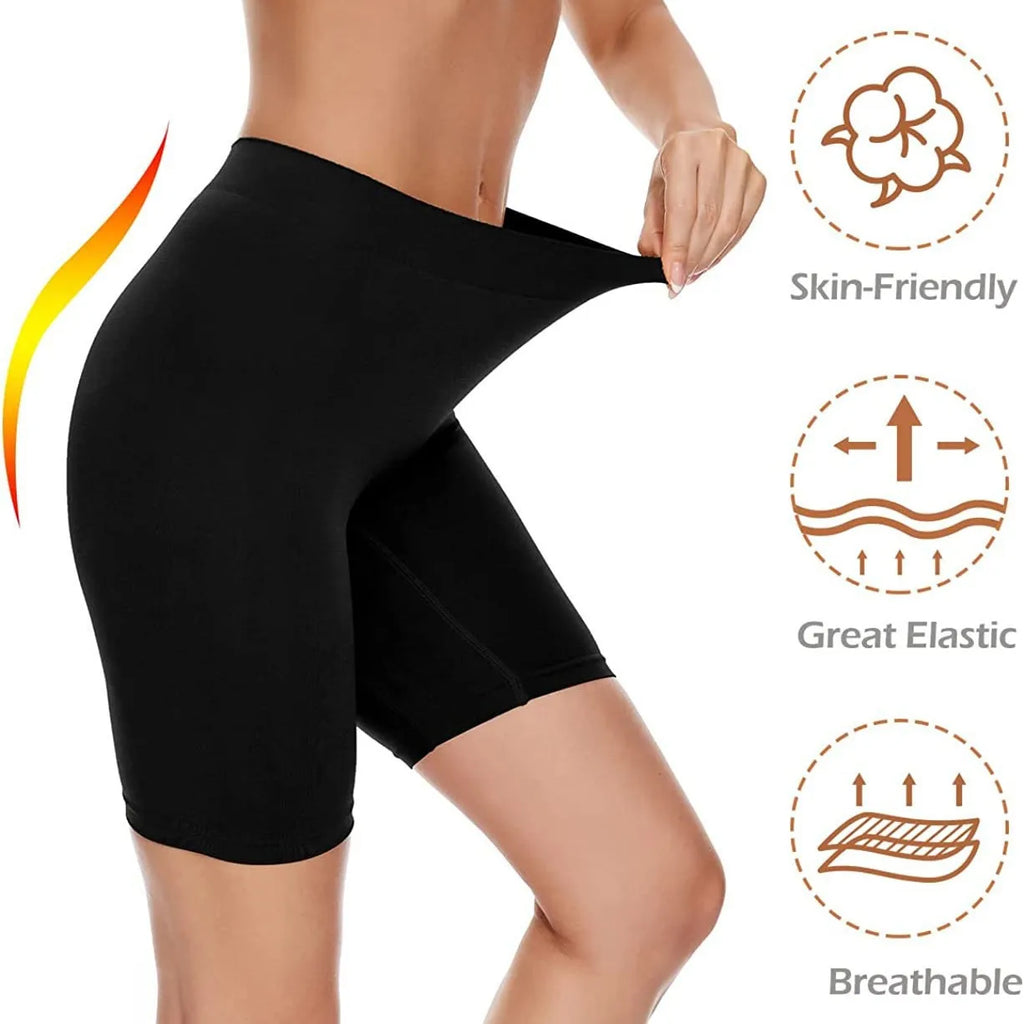 Seamless High-waist Shorts Shapewear Butt Lift Ice Silk Summer Safety