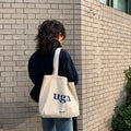 Large Capacity Canvas Bag Women Shoulder Bags Simple Casual Shopping Zpaxo B