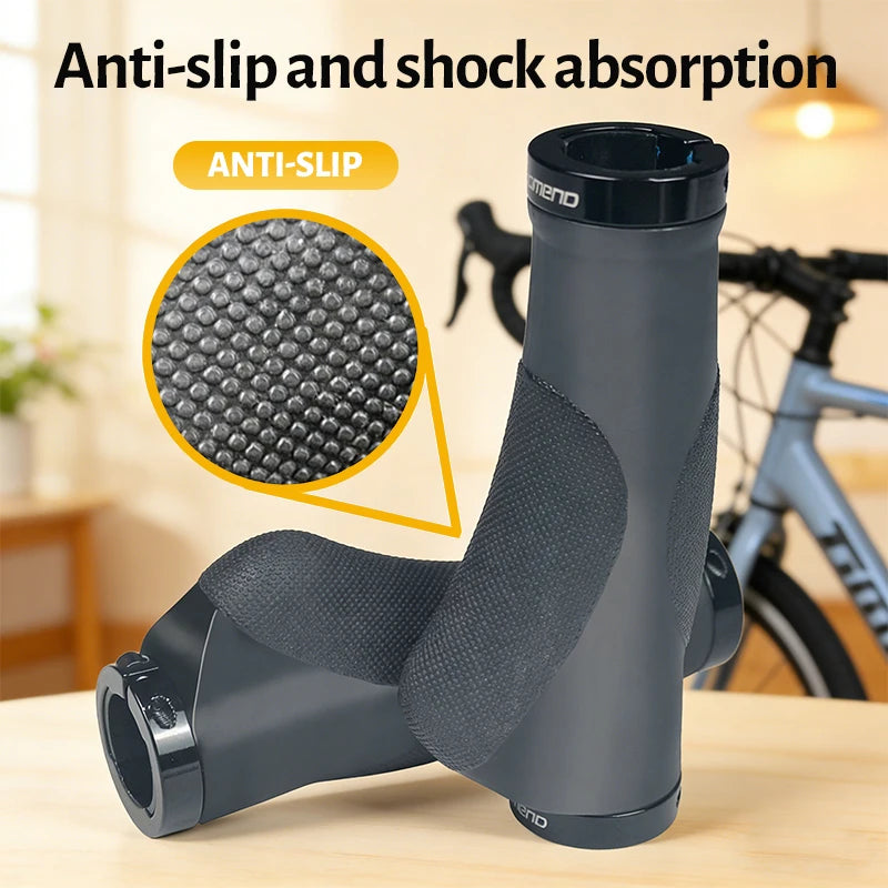 Bicycle Handlebar Grips TPR Rubber Comfy City Mountain Bike Scooter
