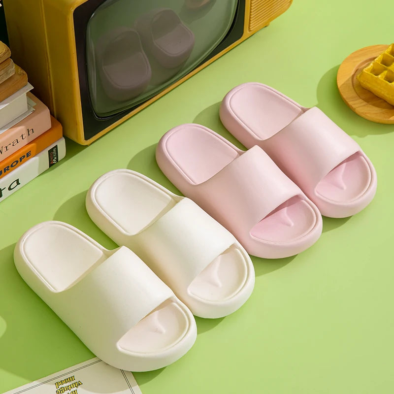 Unisex House Shoes Non-slip Thick Soft Platform Slide Slippers Women