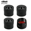 4-Pack Aluminum Tire Valve Stem Caps – Universal with O-Ring
