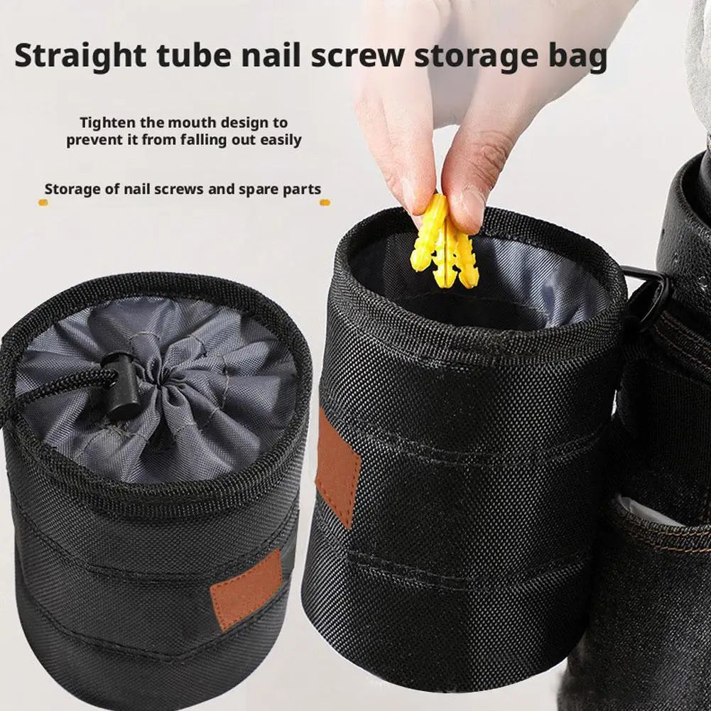 KITPIPI Black Tool Belt Pouch – Waterproof Nylon Nail & Screw Bag Tool Belt Pouch Zpaxo