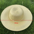 Summer Simple Straw Hats Women Men Wide Brim Beach Sun Hat Uv Protection Fishing Caps Farm Straw Hat With Windproof Rope Panama Zpaxo 40cm
