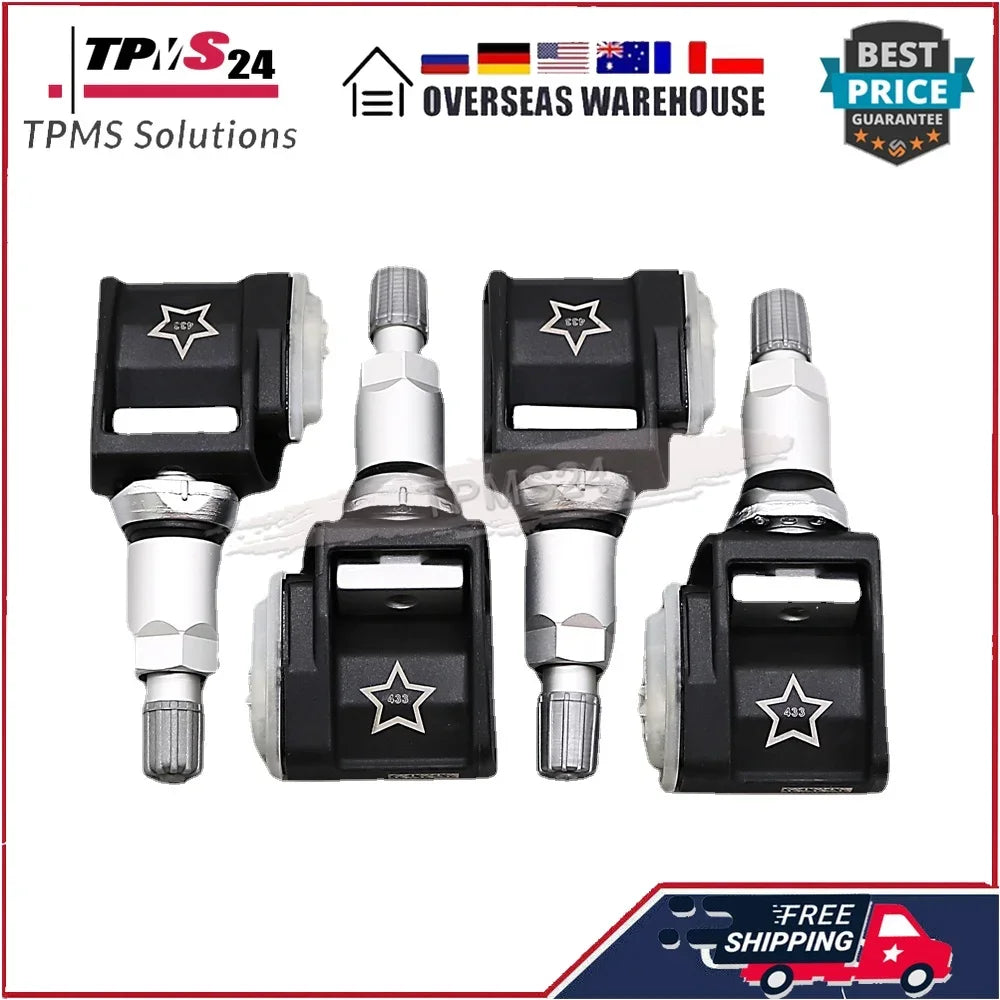 4X 433MHz Tire Pressure Monitoring Sensor Replacement G30 G11 X3 X4 Zpaxo 4 Pieces