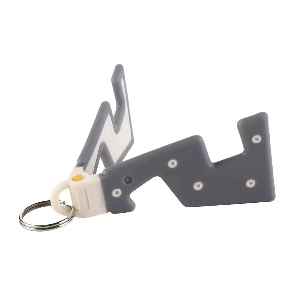 Keyring Desk Phone Holder Keychain Foldable Ultra Thin Keychain Mobile Phone Stand Lightweight Mini Zpaxo grey