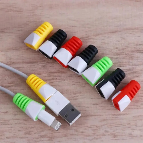 10-Pack USB Cable Protector Sleeves – Colorful Cord Savers Cable Protector Sleeve Zpaxo