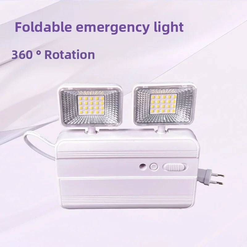 Dual-Head LED Emergency Light 360° Auto Power Failure Lamp Emergency LED Lamp Zpaxo