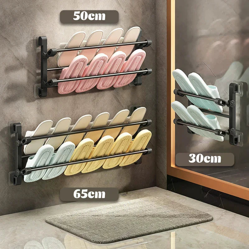 Multifunctional Wall-mounted Shoe Rack Convenient Design Stainless Zpaxo