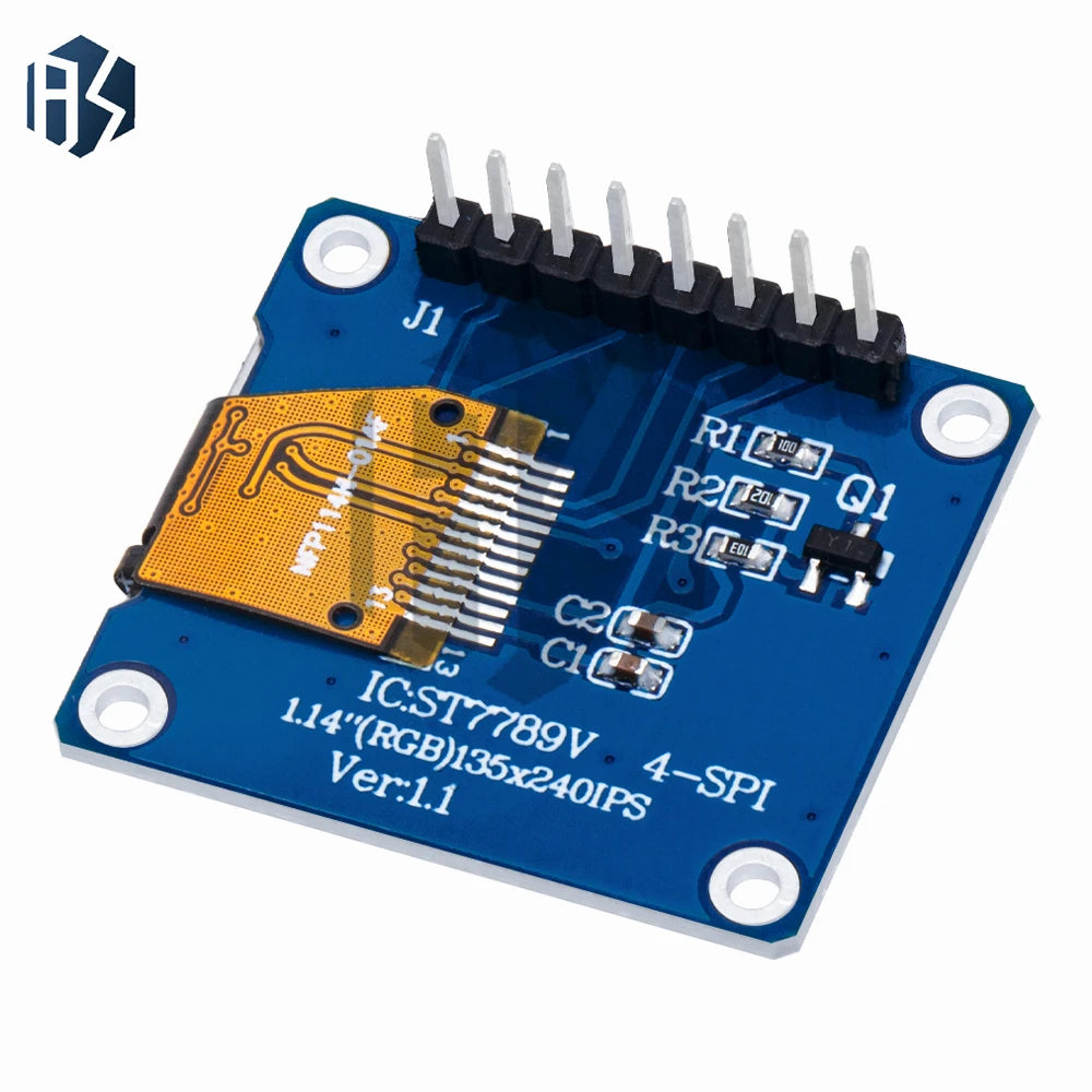 1pcs/5pcs/10pcs New IPS 1.14 inch 3.3V 8PIN SPI HD Full Color TFT Display Screen ST7789 Drive IC 135*240 Zpaxo