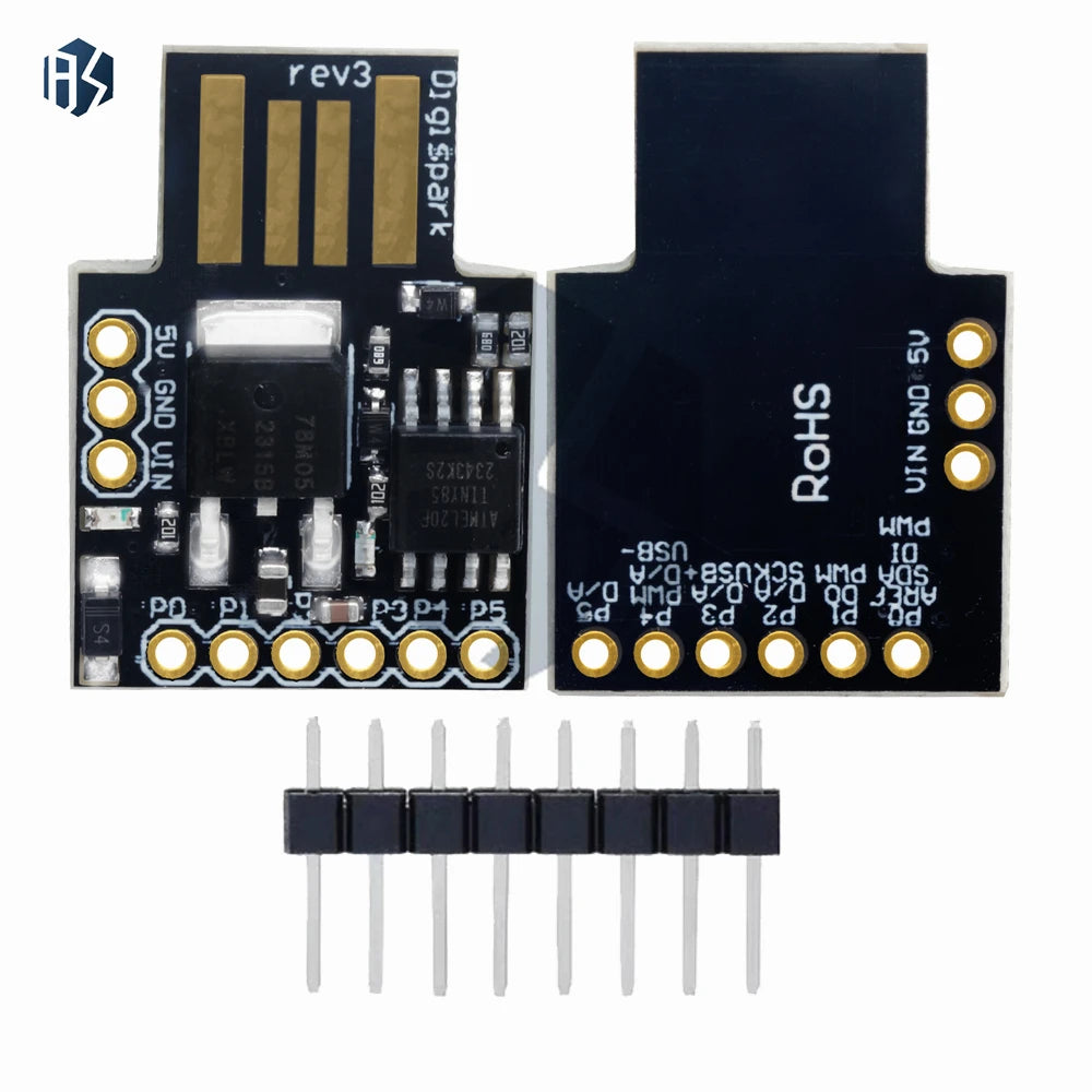 Blue Black TINY85 Digispark Kickstarter Micro Development Board ATTINY85 module for Arduino IIC I2C USB Zpaxo