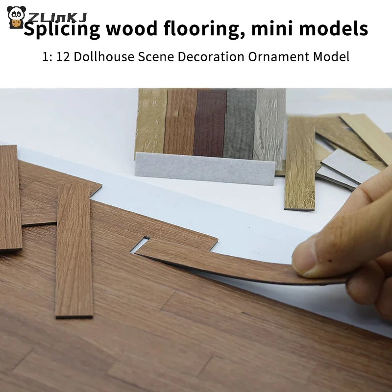 1 12 Scale Dollhouses Furniture Floor Boards Tiles Pvc Self-adhesive Zpaxo