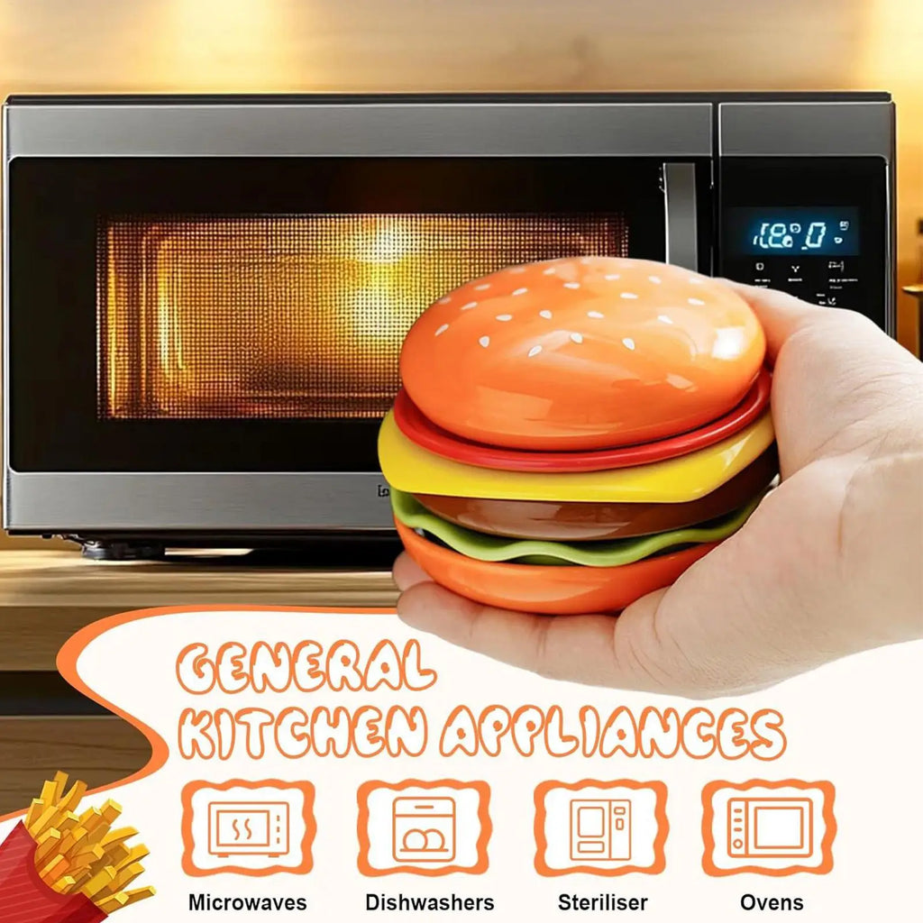 Stackable Hamburger Plate Burger 6 Layers Dinner Value Bone Spit