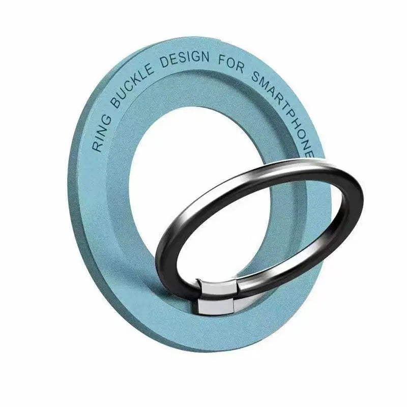 360° Rotating Metal Magnetic Mobile Phone Ring Holder Grip Adjustable Stand Foldable Bracket For Magsafe Phone Stand For IPhone Zpaxo Blue