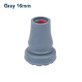 16 Crutch Ferrules End Safety Soft Replacement Rubber Tip Cane Zpaxo 16mm Gray