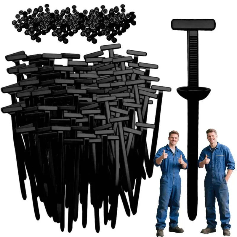 Universal Nylon Cable Tie Buckle Auto Fastener Screw Replacement Clip Car Fender Trunk Engine Guard Panel Wire Management Secure Zpaxo